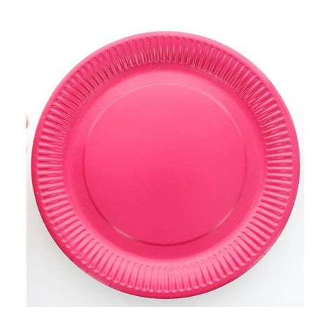 Assiette Jetable Cm Ronde Fushia Lot De Vaisselle Jetable