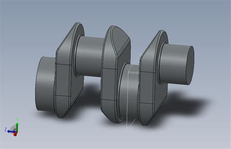 车用曲轴 SOLIDWORKS 2022 模型图纸下载 懒石网