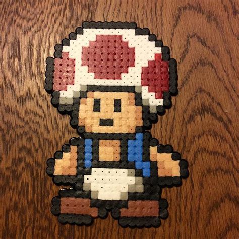 Toad Perler Beads By Kaptainfuzz Perler Bead Mario Hama Beads Mario Perler Patterns