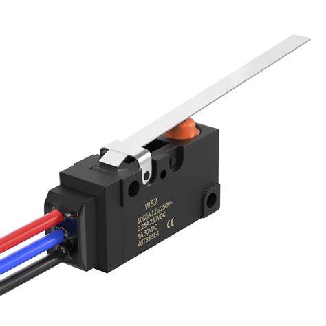 10A 125/250V IP67 3 Pin SPDT Micro Limit Switch With Long Lever And Pre