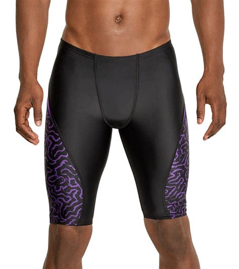 Speedo Mens Race Maze Jammer Swimsuit At