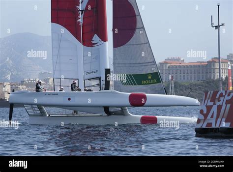 The Sailgp F Catamaran In Racing During Sailgp Final In Marseille