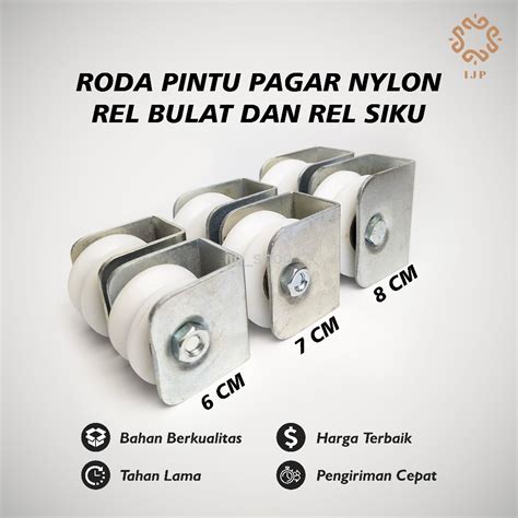 Jual Roda Nylon Pintu Pagar Rel Bulat Dan Siku U Dan V Roda Nilon Pagar