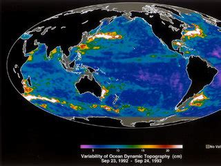 27 Year Sea Level Rise TOPEX JASON Ocean Surface Topography From Space