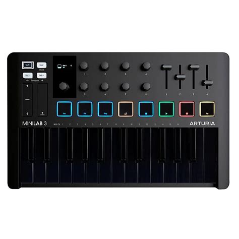 Arturia MiniLab Mk3 25 Key Universal MIDI Controller Deep Black