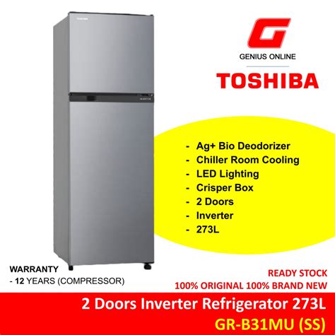 Toshiba Doors Inverter Refrigerator Black L Gr Rt We Pmy Uk