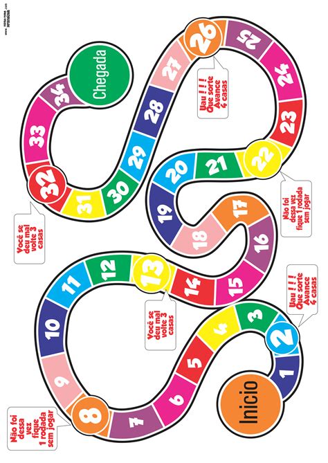 Modelo De Jogos De Tabuleiro - Modelo De Tabuleiro De Jogo Para Imprimir