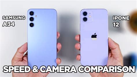 Samsung A34 Vs IPhone 12 SPEED TEST CAMERA Comparison Zeibiz YouTube