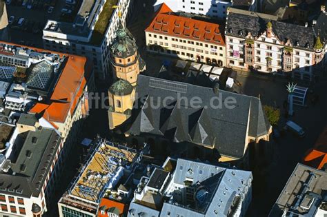 Leipzig Aus Der Vogelperspektive Kirchengeb Ude Nikolaikirche Am