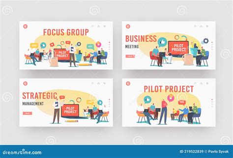 Conjunto De Plantillas De Landing Page De Focus Group Junta De