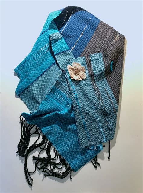 Handwoven SAORI Cotton Wrap With Extra Long Twisted Fringes Etsy