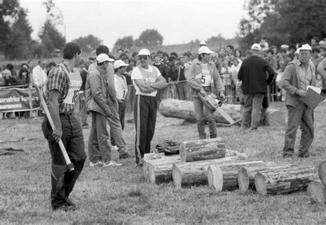 Photographes en Rhône Alpes 2e Championnat régional des bûcherons 1989