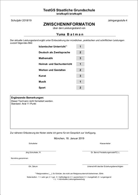 Beschreibung Amtliche Schulverwaltung Dokumentation