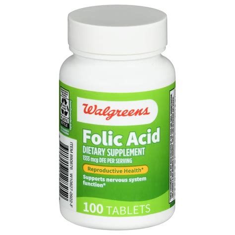 Walgreens Folic Acid 1333 Mcg Dfe Tablets Walgreens