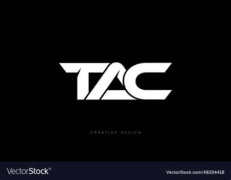 Letter branding tac logo Royalty Free Vector Image