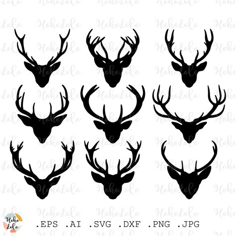 Deer Antlers Svg Christmas Silhouette Cricut Files Download Inspire Uplift