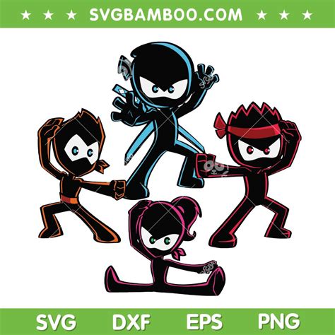 Ninja Kids Team SVG, Kids Ninja Squad SVG