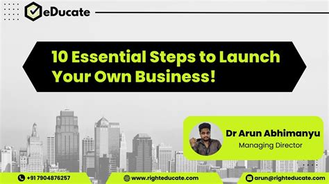 10 Essential Steps To Launch Your Own Business