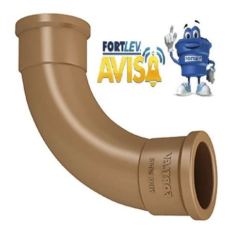 Curva Longa Pvc Sold Vel Marrom X Mm Fortlev