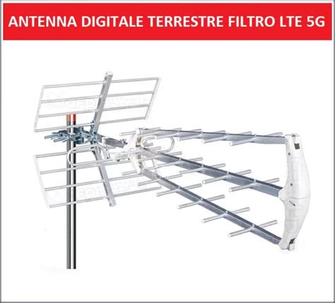 ANTENNA TV DIGITALE Terrestre DVB T2 UHF Da Per Esterno Con Kit Filtro