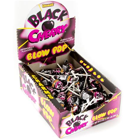 Blow Pop Black Cherry 48ct Box • Lollipops And Suckers • Bulk Candy