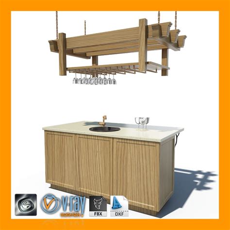 3d Model Of Kitchen Island