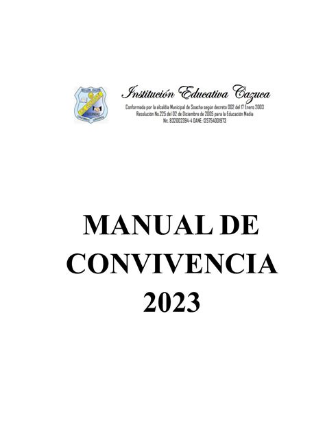 Calaméo Manual De Convivencia Cazucá 2023