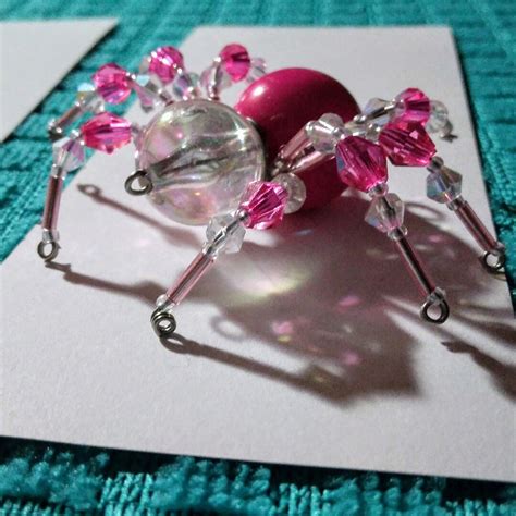 Pink Bejeweled Spider Etsy