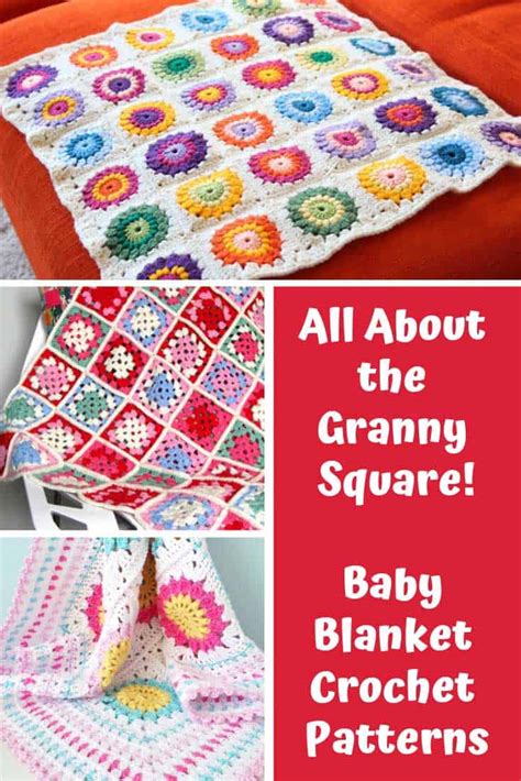 Granny Square Crochet Baby Blanket Patterns {It's all about the square!}