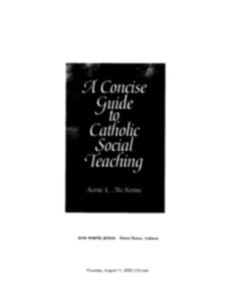 Solution A Concise Guide To Catholic Social Teaching Studypool