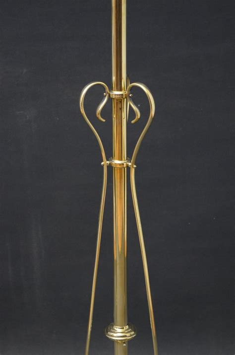 Art Nouveau Brass Floor Lamp For Sale at 1stDibs