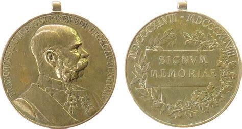 Franz Josef I Tragbare Medaille Bronze Franz Joseph I