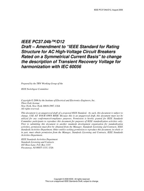 Pc B D Unapproved Ieee Draft Amendment To Ieee C Ieee