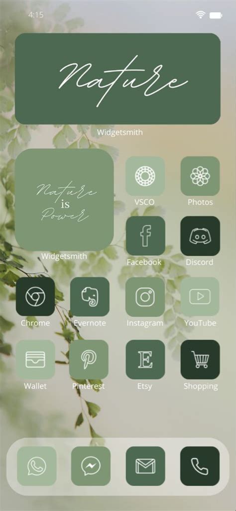 IOS 15 Green Aesthetic App Icons Pack Payhip Green Aesthetic Etsy