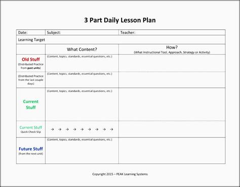 20 5 Day Lesson Plan Template Simple Template Design