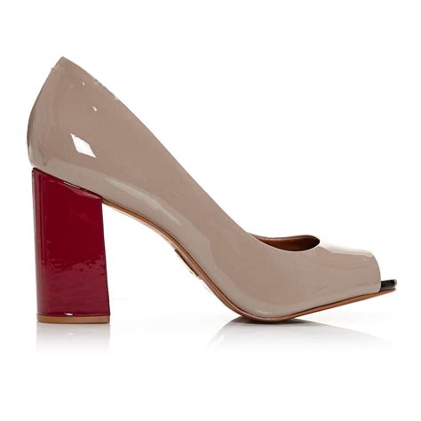 Calandre Nude Patent Leather Shoes From Moda In Pelle UK