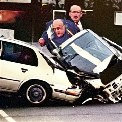 Wide Shot Film Color Photograph Of Rudy Giuliani Very Stable