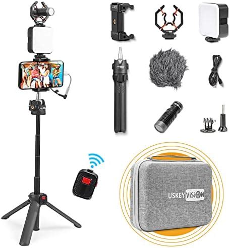 Movo IVlogger Vlogging Kit For IPhone With Fullsize Tripod Lightning