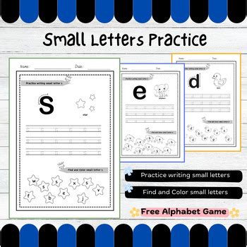 Alphabet Handwriting Practice Tracing Small Letters A Z Find The