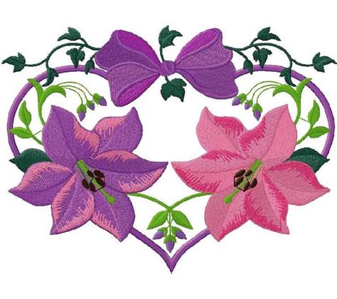 Floral Heart Embroidery Design Tuto Astuces Couture