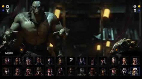 Mortal Kombat X Character List | Examples and Forms