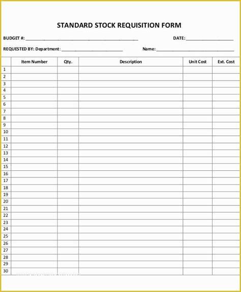 Free Requisition Form Template Excel Of Requisition Form Example