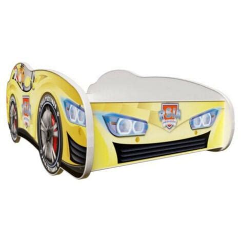 Lit LED Et Matelas Lit Enfant Jaune Personnages De La Pat