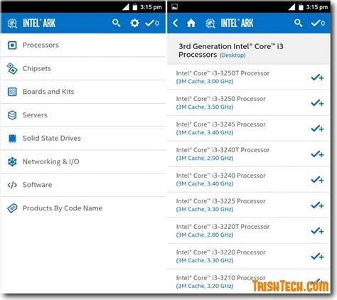 Find Specs of Intel Products with Intel ARK on Android