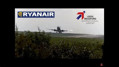 Ryanair Taking Off From Leeds Bradford Airport Youtube