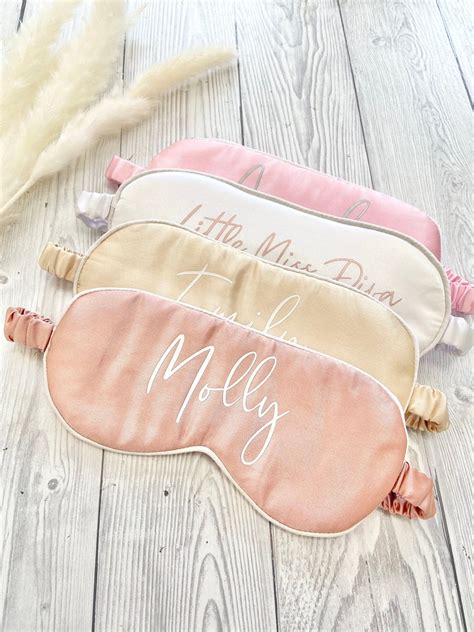 Personalised Luxury Eye Mask Customised Bride Sleep Mask Etsy Uk