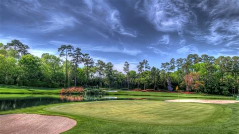 Field Golf Course Trees Landscape Picture Photo Desktop Wallpaper