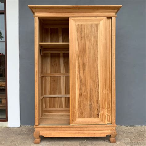 Jual Lemari 2 Pintu Sliding Door Mentah Kayu Jati Shopee Indonesia