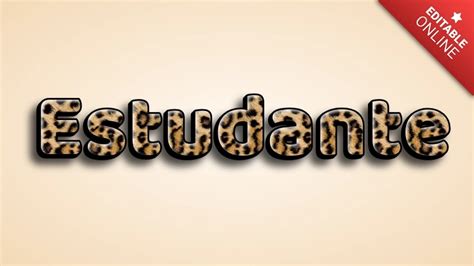 Estudante Leopard D Text Effect Generator