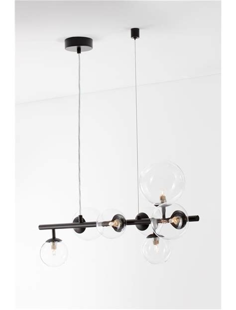 Nova Luce Modern Pendant Glass Luminaires Odillia Matt Black